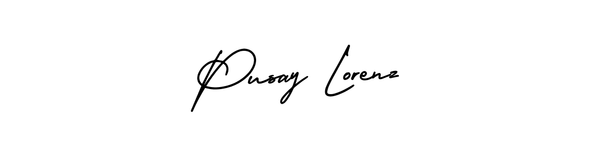 if you are searching for the best signature style for your name Pusay Lorenz. so please give up your signature search. here we have designed multiple signature styles  using AmerikaSignatureDemo-Regular. Pusay Lorenz signature style 3 images and pictures png