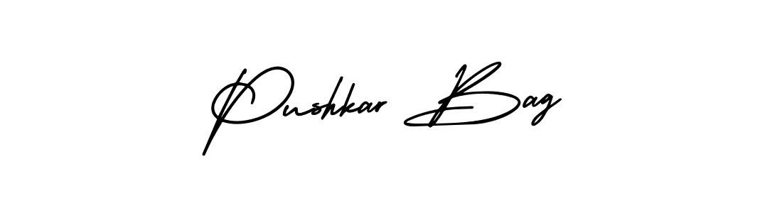 AmerikaSignatureDemo-Regular is a professional signature style that is perfect for those who want to add a touch of class to their signature. It is also a great choice for those who want to make their signature more unique. Get Pushkar Bag name to fancy signature for free. Pushkar Bag signature style 3 images and pictures png