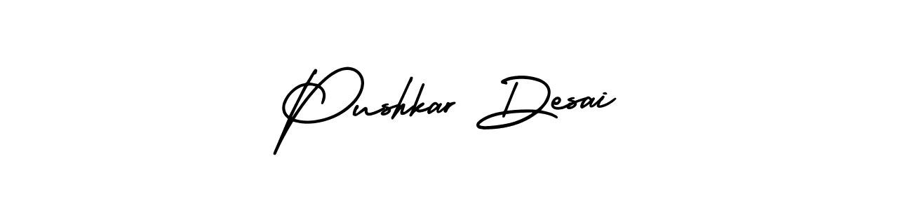 Create a beautiful signature design for name Pushkar Desai. With this signature (AmerikaSignatureDemo-Regular) fonts, you can make a handwritten signature for free. Pushkar Desai signature style 3 images and pictures png