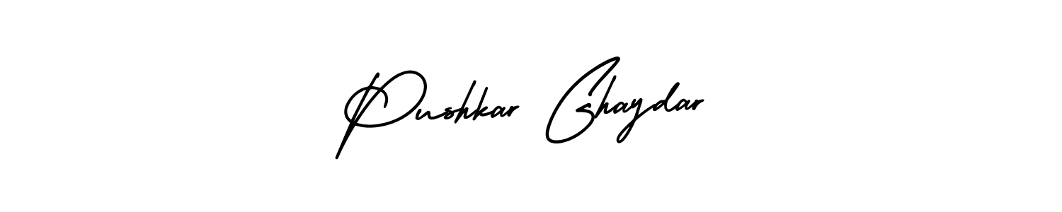 Similarly AmerikaSignatureDemo-Regular is the best handwritten signature design. Signature creator online .You can use it as an online autograph creator for name Pushkar Ghaydar. Pushkar Ghaydar signature style 3 images and pictures png