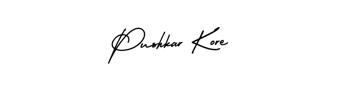 Best and Professional Signature Style for Pushkar Kore. AmerikaSignatureDemo-Regular Best Signature Style Collection. Pushkar Kore signature style 3 images and pictures png