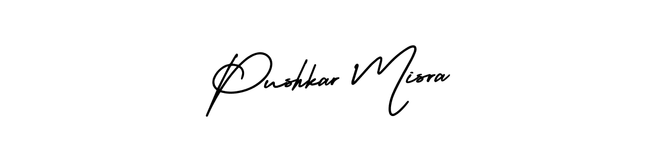 The best way (AmerikaSignatureDemo-Regular) to make a short signature is to pick only two or three words in your name. The name Pushkar Misra include a total of six letters. For converting this name. Pushkar Misra signature style 3 images and pictures png