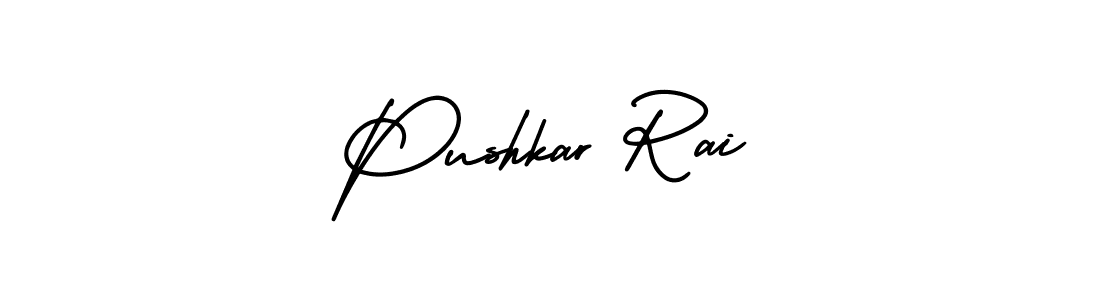 How to make Pushkar Rai signature? AmerikaSignatureDemo-Regular is a professional autograph style. Create handwritten signature for Pushkar Rai name. Pushkar Rai signature style 3 images and pictures png