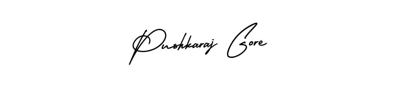 Make a short Pushkaraj Gore signature style. Manage your documents anywhere anytime using AmerikaSignatureDemo-Regular. Create and add eSignatures, submit forms, share and send files easily. Pushkaraj Gore signature style 3 images and pictures png