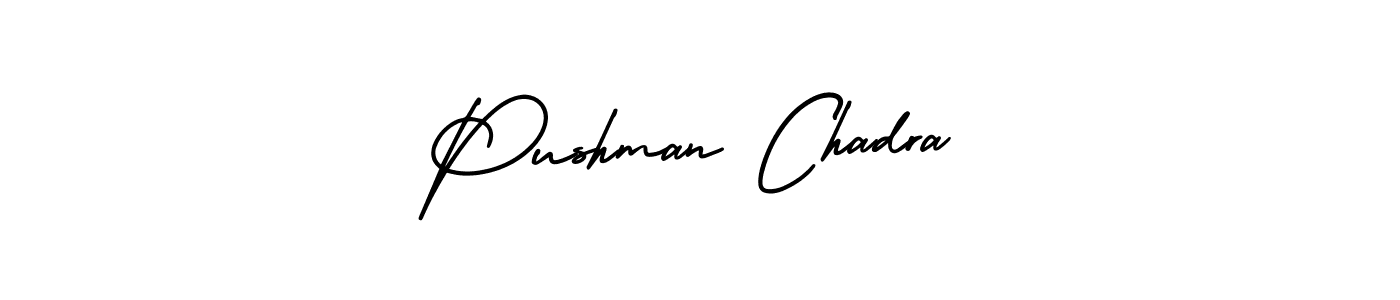 Make a beautiful signature design for name Pushman Chadra. Use this online signature maker to create a handwritten signature for free. Pushman Chadra signature style 3 images and pictures png