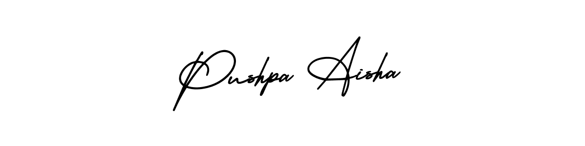 Similarly AmerikaSignatureDemo-Regular is the best handwritten signature design. Signature creator online .You can use it as an online autograph creator for name Pushpa Aisha. Pushpa Aisha signature style 3 images and pictures png