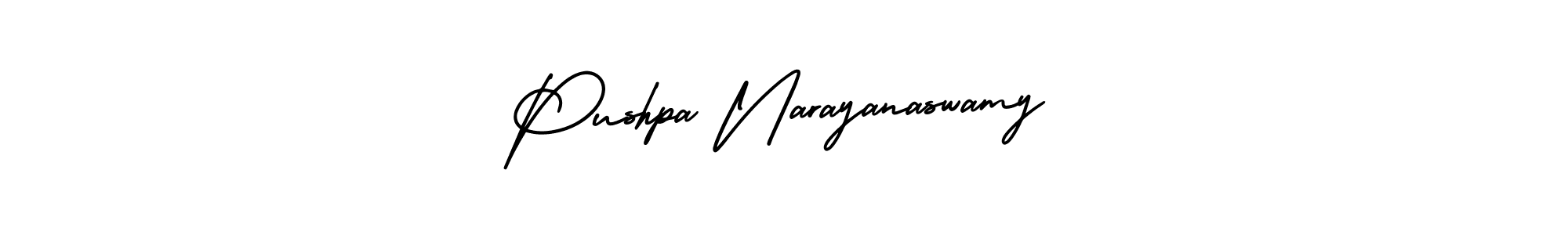 It looks lik you need a new signature style for name Pushpa Narayanaswamy. Design unique handwritten (AmerikaSignatureDemo-Regular) signature with our free signature maker in just a few clicks. Pushpa Narayanaswamy signature style 3 images and pictures png