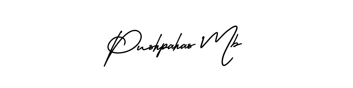How to make Pushpahas Mb name signature. Use AmerikaSignatureDemo-Regular style for creating short signs online. This is the latest handwritten sign. Pushpahas Mb signature style 3 images and pictures png