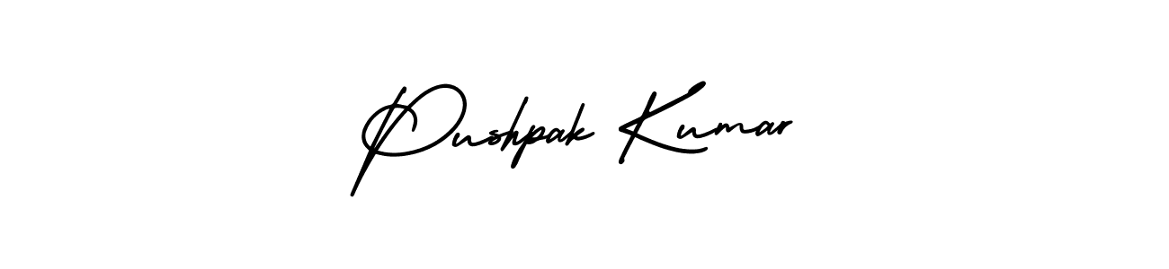 How to make Pushpak Kumar name signature. Use AmerikaSignatureDemo-Regular style for creating short signs online. This is the latest handwritten sign. Pushpak Kumar signature style 3 images and pictures png