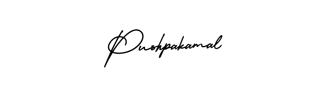 Use a signature maker to create a handwritten signature online. With this signature software, you can design (AmerikaSignatureDemo-Regular) your own signature for name Pushpakamal. Pushpakamal signature style 3 images and pictures png