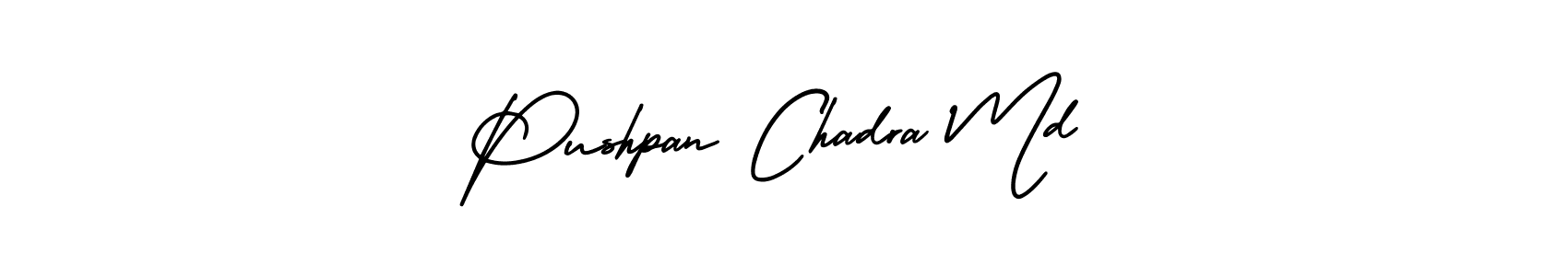 Pushpan Chadra Md stylish signature style. Best Handwritten Sign (AmerikaSignatureDemo-Regular) for my name. Handwritten Signature Collection Ideas for my name Pushpan Chadra Md. Pushpan Chadra Md signature style 3 images and pictures png