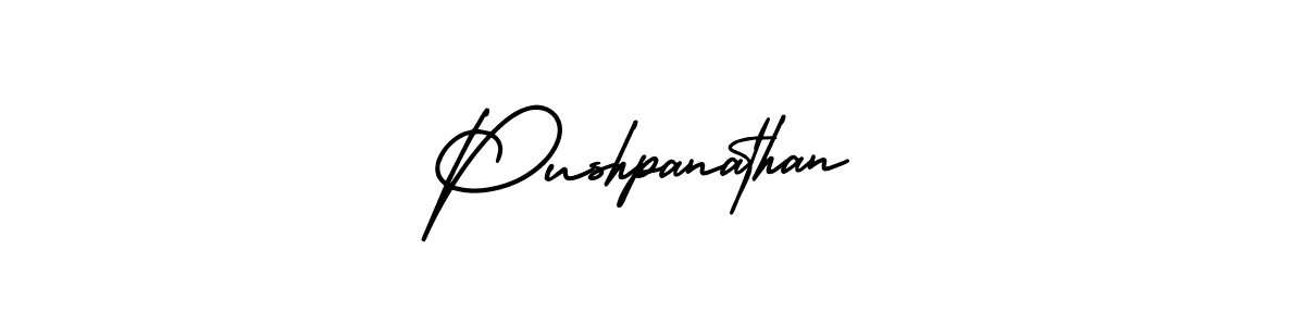 The best way (AmerikaSignatureDemo-Regular) to make a short signature is to pick only two or three words in your name. The name Pushpanathan include a total of six letters. For converting this name. Pushpanathan signature style 3 images and pictures png