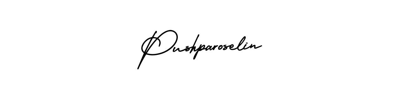 AmerikaSignatureDemo-Regular is a professional signature style that is perfect for those who want to add a touch of class to their signature. It is also a great choice for those who want to make their signature more unique. Get Pushparoselin name to fancy signature for free. Pushparoselin signature style 3 images and pictures png