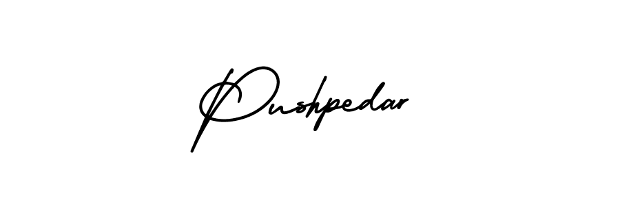 Pushpedar stylish signature style. Best Handwritten Sign (AmerikaSignatureDemo-Regular) for my name. Handwritten Signature Collection Ideas for my name Pushpedar. Pushpedar signature style 3 images and pictures png