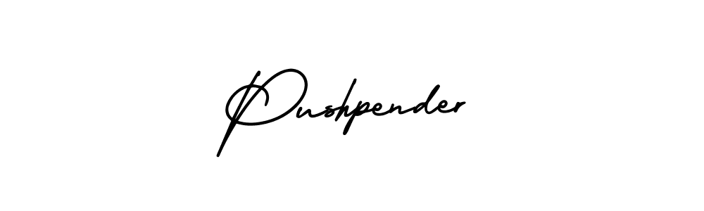 How to Draw Pushpender signature style? AmerikaSignatureDemo-Regular is a latest design signature styles for name Pushpender. Pushpender signature style 3 images and pictures png