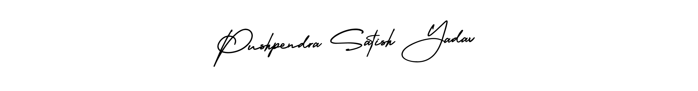 AmerikaSignatureDemo-Regular is a professional signature style that is perfect for those who want to add a touch of class to their signature. It is also a great choice for those who want to make their signature more unique. Get Pushpendra Satish Yadav name to fancy signature for free. Pushpendra Satish Yadav signature style 3 images and pictures png