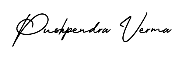 You should practise on your own different ways (AmerikaSignatureDemo-Regular) to write your name (Pushpendra Verma) in signature. Don't let someone else do it for you. Pushpendra Verma signature style 3 images and pictures png