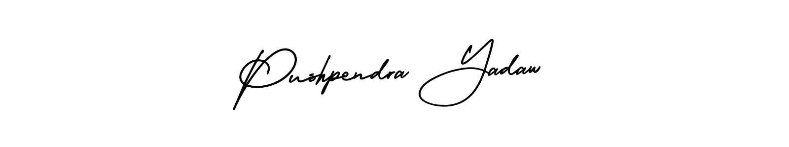 The best way (AmerikaSignatureDemo-Regular) to make a short signature is to pick only two or three words in your name. The name Pushpendra Yadaw include a total of six letters. For converting this name. Pushpendra Yadaw signature style 3 images and pictures png