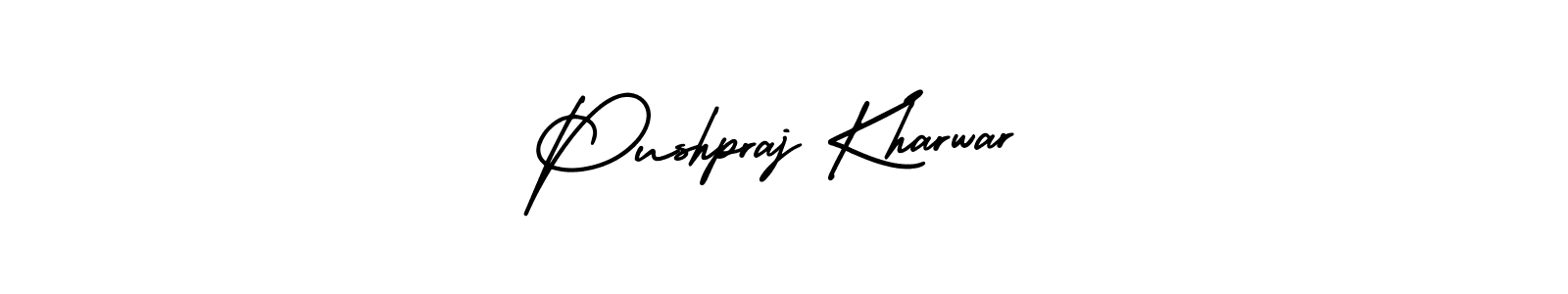 AmerikaSignatureDemo-Regular is a professional signature style that is perfect for those who want to add a touch of class to their signature. It is also a great choice for those who want to make their signature more unique. Get Pushpraj Kharwar name to fancy signature for free. Pushpraj Kharwar signature style 3 images and pictures png