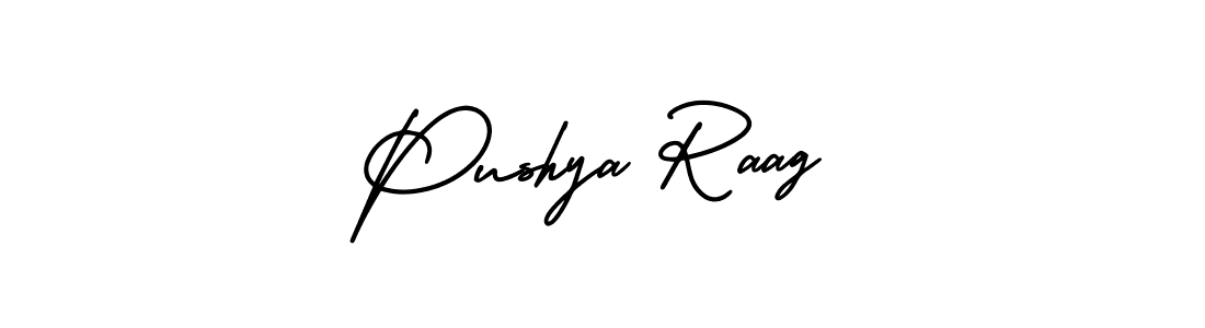 Pushya Raag stylish signature style. Best Handwritten Sign (AmerikaSignatureDemo-Regular) for my name. Handwritten Signature Collection Ideas for my name Pushya Raag. Pushya Raag signature style 3 images and pictures png