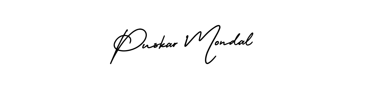 Also You can easily find your signature by using the search form. We will create Puskar Mondal name handwritten signature images for you free of cost using AmerikaSignatureDemo-Regular sign style. Puskar Mondal signature style 3 images and pictures png