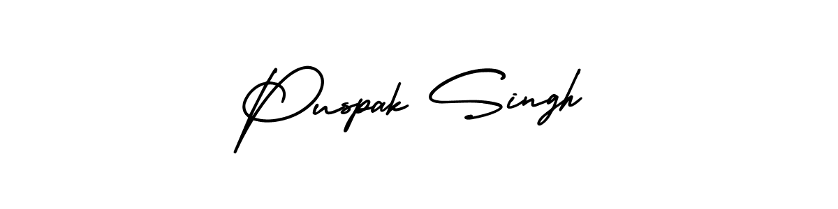 Make a beautiful signature design for name Puspak Singh. With this signature (AmerikaSignatureDemo-Regular) style, you can create a handwritten signature for free. Puspak Singh signature style 3 images and pictures png