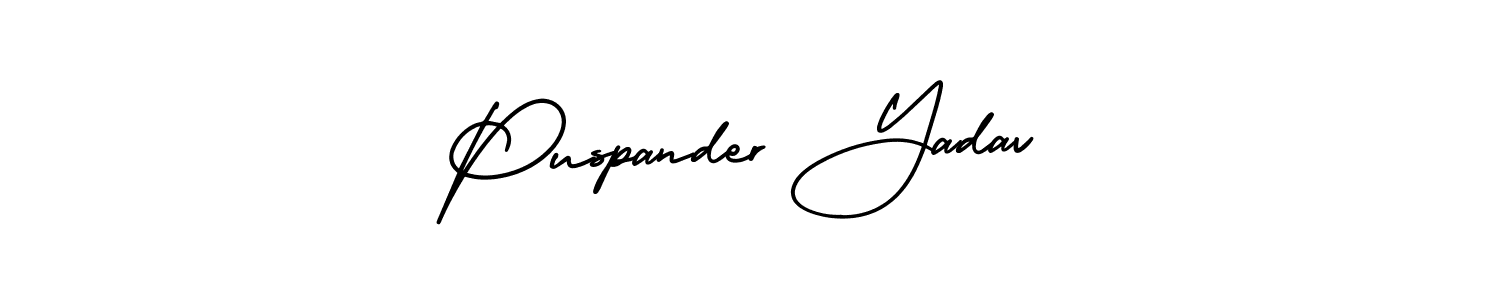How to make Puspander Yadav signature? AmerikaSignatureDemo-Regular is a professional autograph style. Create handwritten signature for Puspander Yadav name. Puspander Yadav signature style 3 images and pictures png