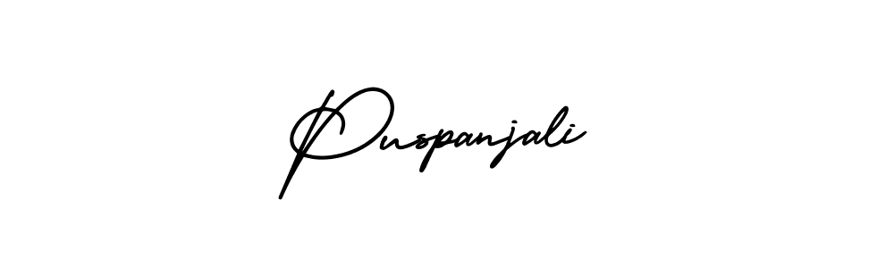 How to Draw Puspanjali signature style? AmerikaSignatureDemo-Regular is a latest design signature styles for name Puspanjali. Puspanjali signature style 3 images and pictures png