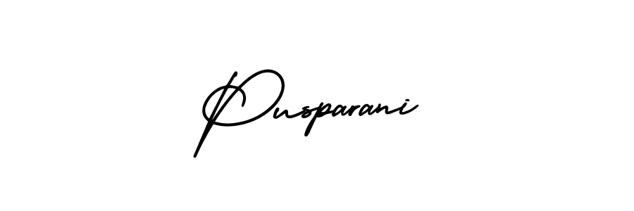 Pusparani stylish signature style. Best Handwritten Sign (AmerikaSignatureDemo-Regular) for my name. Handwritten Signature Collection Ideas for my name Pusparani. Pusparani signature style 3 images and pictures png