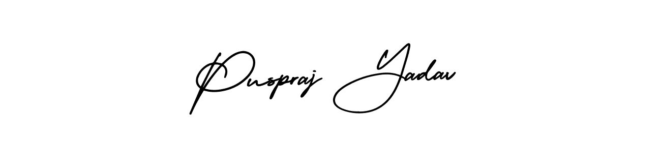 How to Draw Puspraj Yadav signature style? AmerikaSignatureDemo-Regular is a latest design signature styles for name Puspraj Yadav. Puspraj Yadav signature style 3 images and pictures png