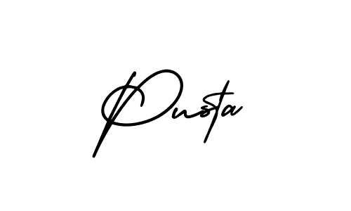 Design your own signature with our free online signature maker. With this signature software, you can create a handwritten (AmerikaSignatureDemo-Regular) signature for name Pusta. Pusta signature style 3 images and pictures png