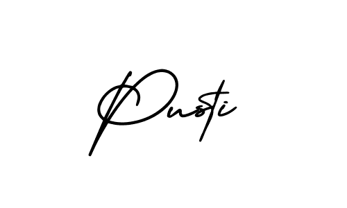 Also we have Pusti name is the best signature style. Create professional handwritten signature collection using AmerikaSignatureDemo-Regular autograph style. Pusti signature style 3 images and pictures png