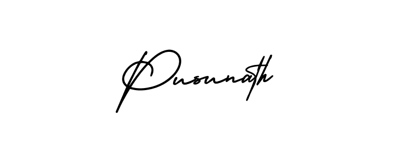 Pusunath stylish signature style. Best Handwritten Sign (AmerikaSignatureDemo-Regular) for my name. Handwritten Signature Collection Ideas for my name Pusunath. Pusunath signature style 3 images and pictures png
