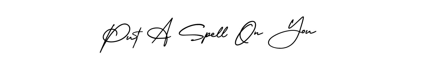 Best and Professional Signature Style for Put A Spell On You. AmerikaSignatureDemo-Regular Best Signature Style Collection. Put A Spell On You signature style 3 images and pictures png