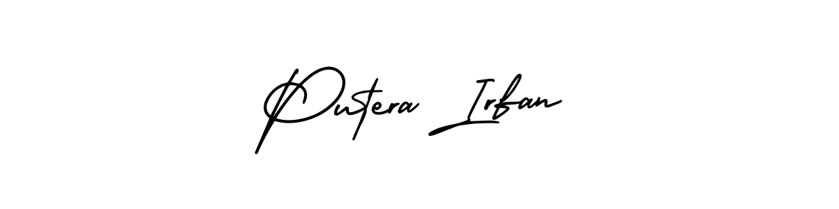 How to make Putera Irfan name signature. Use AmerikaSignatureDemo-Regular style for creating short signs online. This is the latest handwritten sign. Putera Irfan signature style 3 images and pictures png