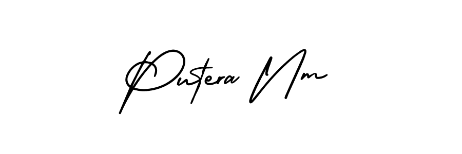 Also we have Putera Nm name is the best signature style. Create professional handwritten signature collection using AmerikaSignatureDemo-Regular autograph style. Putera Nm signature style 3 images and pictures png