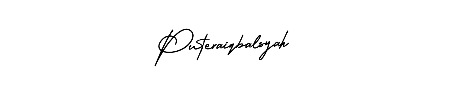 Puteraiqbalsyah stylish signature style. Best Handwritten Sign (AmerikaSignatureDemo-Regular) for my name. Handwritten Signature Collection Ideas for my name Puteraiqbalsyah. Puteraiqbalsyah signature style 3 images and pictures png