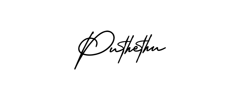 This is the best signature style for the Puthethu name. Also you like these signature font (AmerikaSignatureDemo-Regular). Mix name signature. Puthethu signature style 3 images and pictures png