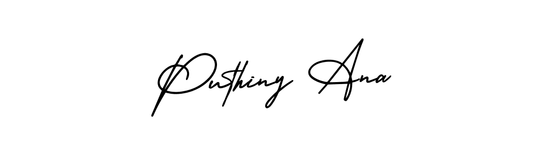 Similarly AmerikaSignatureDemo-Regular is the best handwritten signature design. Signature creator online .You can use it as an online autograph creator for name Puthiny Ana. Puthiny Ana signature style 3 images and pictures png