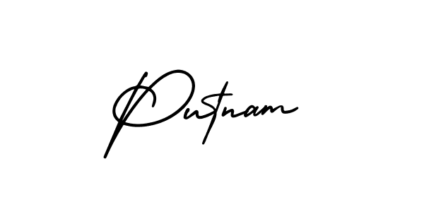 You should practise on your own different ways (AmerikaSignatureDemo-Regular) to write your name (Putnam) in signature. don't let someone else do it for you. Putnam signature style 3 images and pictures png