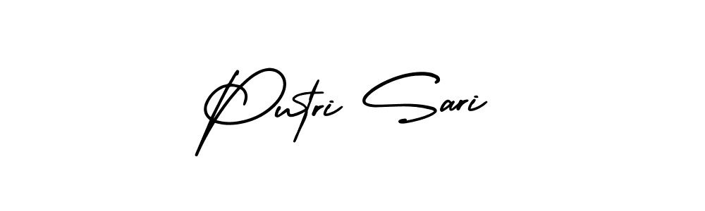 if you are searching for the best signature style for your name Putri Sari. so please give up your signature search. here we have designed multiple signature styles  using AmerikaSignatureDemo-Regular. Putri Sari signature style 3 images and pictures png