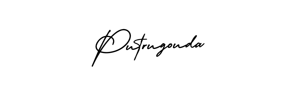 This is the best signature style for the Putrugouda name. Also you like these signature font (AmerikaSignatureDemo-Regular). Mix name signature. Putrugouda signature style 3 images and pictures png