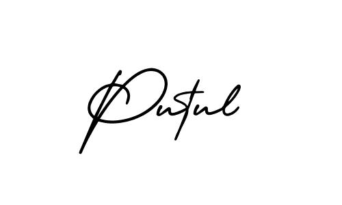 Also You can easily find your signature by using the search form. We will create Putul name handwritten signature images for you free of cost using AmerikaSignatureDemo-Regular sign style. Putul signature style 3 images and pictures png