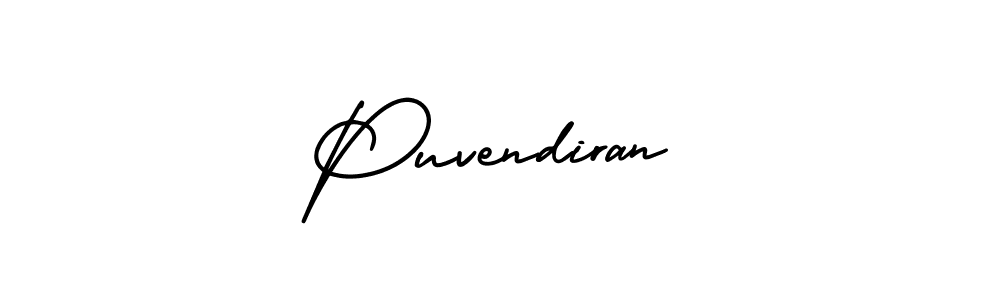 Puvendiran stylish signature style. Best Handwritten Sign (AmerikaSignatureDemo-Regular) for my name. Handwritten Signature Collection Ideas for my name Puvendiran. Puvendiran signature style 3 images and pictures png