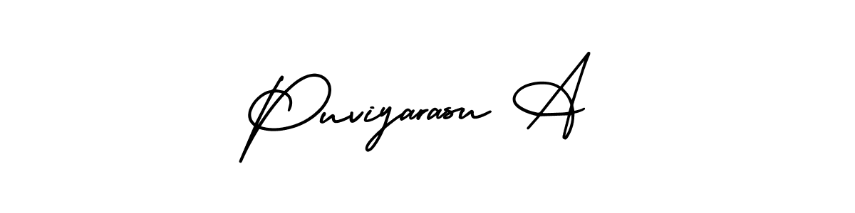 Design your own signature with our free online signature maker. With this signature software, you can create a handwritten (AmerikaSignatureDemo-Regular) signature for name Puviyarasu A. Puviyarasu A signature style 3 images and pictures png