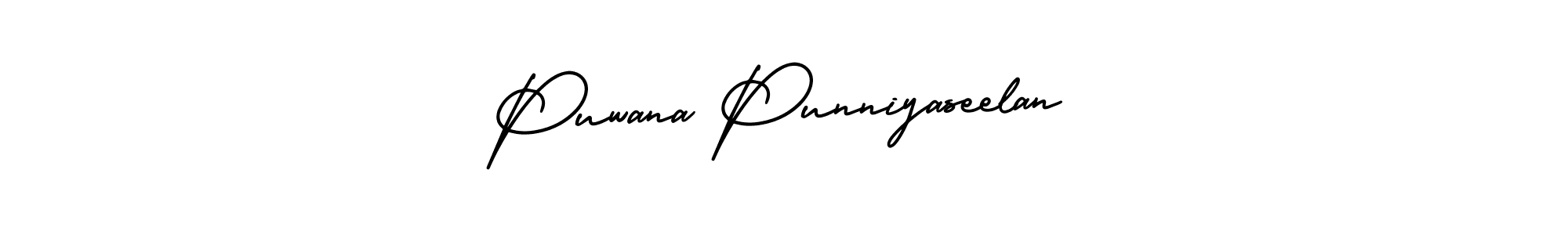 Use a signature maker to create a handwritten signature online. With this signature software, you can design (AmerikaSignatureDemo-Regular) your own signature for name Puwana Punniyaseelan. Puwana Punniyaseelan signature style 3 images and pictures png