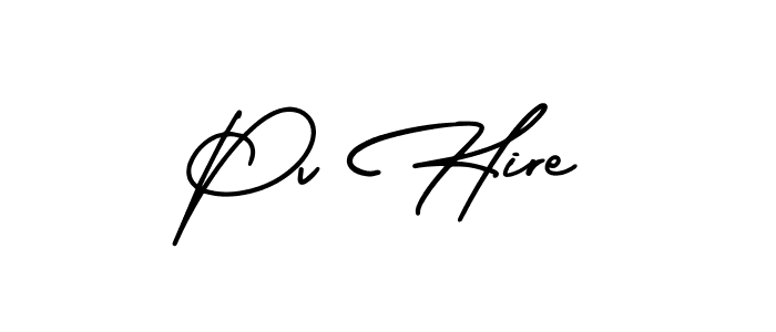 Create a beautiful signature design for name Pv Hire. With this signature (AmerikaSignatureDemo-Regular) fonts, you can make a handwritten signature for free. Pv Hire signature style 3 images and pictures png