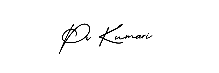 How to Draw Pv Kumari signature style? AmerikaSignatureDemo-Regular is a latest design signature styles for name Pv Kumari. Pv Kumari signature style 3 images and pictures png