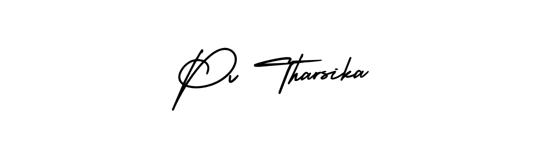 Create a beautiful signature design for name Pv Tharsika. With this signature (AmerikaSignatureDemo-Regular) fonts, you can make a handwritten signature for free. Pv Tharsika signature style 3 images and pictures png