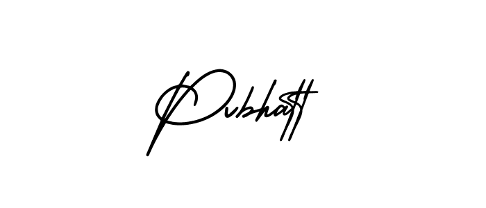 Pvbhatt stylish signature style. Best Handwritten Sign (AmerikaSignatureDemo-Regular) for my name. Handwritten Signature Collection Ideas for my name Pvbhatt. Pvbhatt signature style 3 images and pictures png